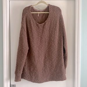 Free people oversized mauve sweater- M